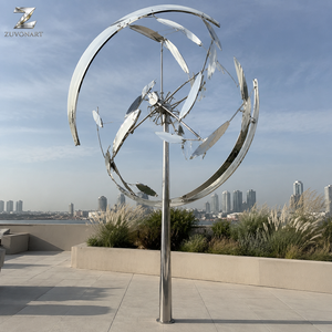 Scultura Cinetica a Vento in Acciaio Inossidabile, Albero <span class=keywords><strong>di</strong></span> Dente <span class=keywords><strong>di</strong></span> Leone in Metallo per Decorazione Paesaggistica <span class=keywords><strong>di</strong></span> Parchi, Piazze, Giardini e Resort - Product Image 3