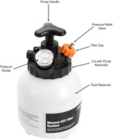 Système de recharge ATF manuel-Pompe à liquide de transmission avec adaptateur 8, pompe de transfert de fluide manuelle automobile, pompe ATF avec vanne d'arrêt
