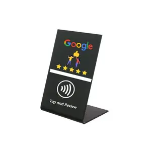 Custom QR Code RFID NFC Google Stand NTAG213 Table Stand Google Review Stand