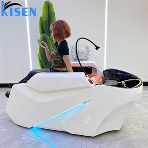 KISEN Electric Head Spa Treatment Therapy Water Circulation Fully Massage Shampoo <b>Bed</b> Hair Washing Chair Head Spa Shampoo <b>Bed</b> - Product Image 1