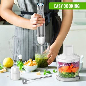 Mixeur Plongeant Mooka 1100W 12 Vitesses, Bol de 600ml, Mixeur Plongeant Multifonctionnel pour Cuisine avec Fonction Chauffante - Product Image 6