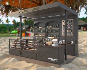 ตู้โชว์เคาน์เตอร์ร้านกาแฟทันสมัยพร้อมไฟ LED สำหรับจัดแสดงสินค้าบนเคาน์เตอร์กาแฟ - Product Image 3