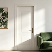 Porte intérieure en PVC de haute qualité, blanche, à panneau plat, étanche, écologique, sans formaldéhyde ajouté, pour appartement, école