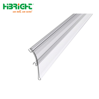 Highbright Bandes porte-étiquettes en PVC sans BPA, écologiques, longueur personnalisable, installation facile pour étagères en bois et en métal