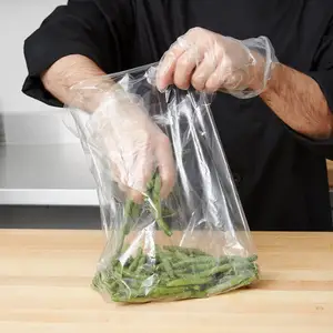 Poly sacs 50um sacs en poly transparents 10 "x 12" sac d'emballage à usage alimentaire en plastique