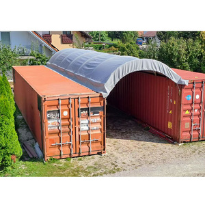 Abri pour conteneurs GAISHI 40x40 pieds avec portes, tente pour conteneurs à double treillis - Product Image 4
