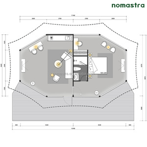 Tente d'hôtel à structure en acier avec coin salon Tente de luxe pour les camps de plage et de canyon Tente modulaire de qualité supérieure avec salle de bain attenante - Product Image 6
