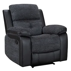Hot Sale Recliner Modern Microfiber Fabric Manual Recliner Chair With Rocking And Swivel For Living Room Furniture