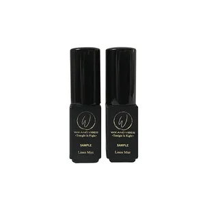 High End 5Ml Vierkante Glazen Parfumfles Met Zwarte Luchtloze Pomp Lege Matzwarte Glazen Spuitfles Voor Parfum