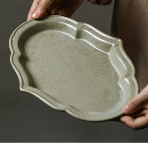 Assiette Rustique Faite à la Main en Grès, Vaisselle en Céramique Émaillée à la Main, Vaisselle en Gros - Product Image 5