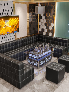 Modern Minimalist Wood Theme Restaurant KTV <strong>Private</strong> Room Set for Sofa <strong>Dining</strong> Hot Pot Leisure Meeting <strong>Area</strong> Comfortable Table - Product Image 5