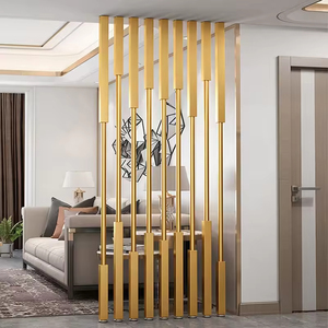 Tùy chỉnh thép không gỉ Art Deco Laser Cut Panel kim loại không thấm nước Màn hình phân vùng cho khách sạn phòng khách trang trí phòng - Product Image 3