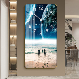 Mode lumière luxe horloge murale salon ménage Simple décoration atmosphère porche peinture décorative suspendue au <span class=keywords><strong>mur</strong></span> - Product Image 6