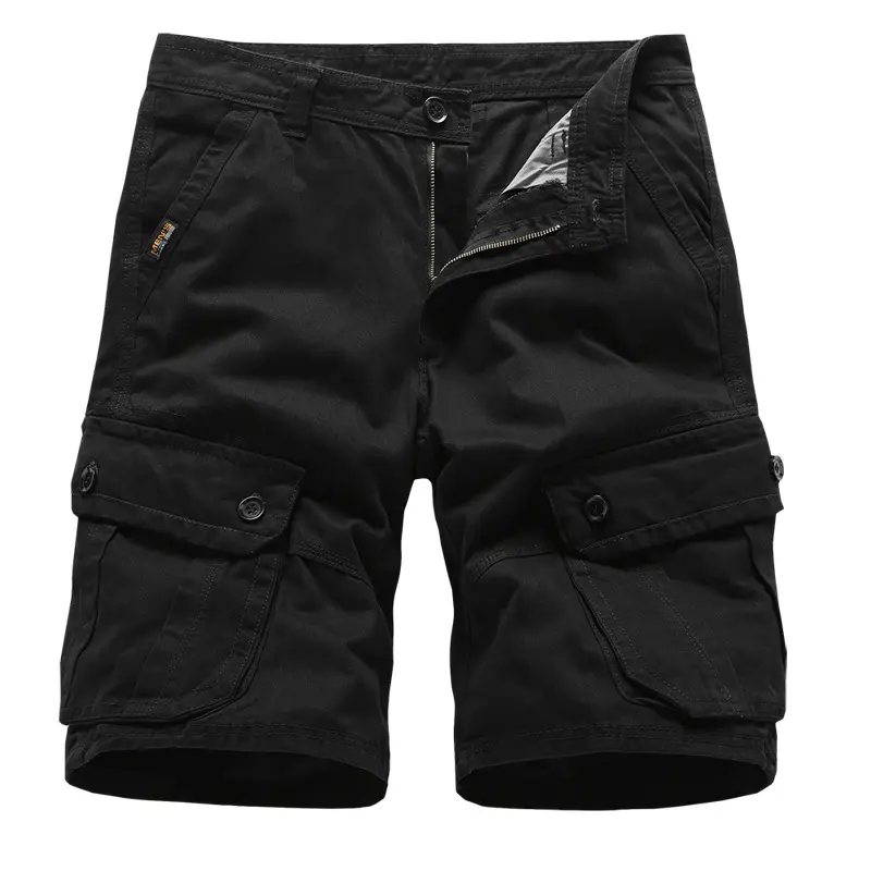 Latest hot style cotton cargo shorts casual solid color men shorts pants with 6 pockets