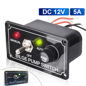 Panneau de commande marin 12V DC 5A, interrupteur à bascule automatique/manuel avec indicateur LED pour bateau, voiture, camping-car, yacht - Product Image 2