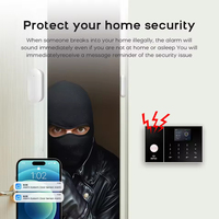 Kits de système d'alarme domestique TY-108 433mhz 4G/WIFI, avec zones de défense, alarme anti-intrusion, capteur PIR Tuya Smart Life