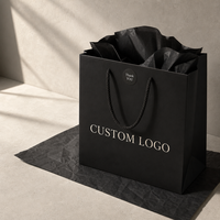 Sacs shopping en papier rose mat de luxe personnalisés avec logo, MOQ-100, avec papier de soie pour emballages cadeaux, vêtements, chaussures, cosmétiques