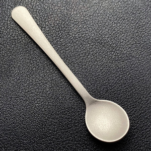 Cuillère à condiments en titane pur mini 7,4 cm, finition sablée, cuillère à dessert, cuillère doseuse pour cuisine - Product Image 1