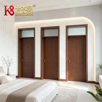 Porte intérieure en composite de bois massif finition mate, anti-traces de doigts, isolation acoustique, moderne, pour salle à manger, salle de bain, chambre à coucher