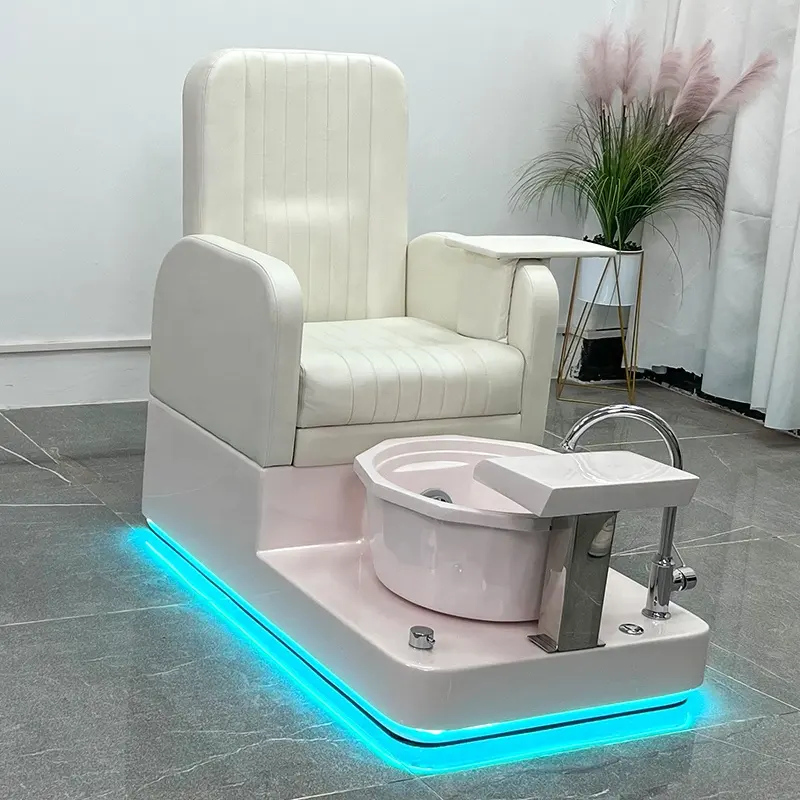 Cedicure Stuhl mit abnehmbarem Becken Luxus Nagel Pediküre Spa Salon Möbel Rosa Farbe Pediküre Stationen Massage Pediküre Stuhl