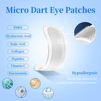 Patchs pour les yeux en micro-aiguilles à marque privée, collagène soluble, micro-aiguilles infusées d'acide hyaluronique, anti-rides, cernes