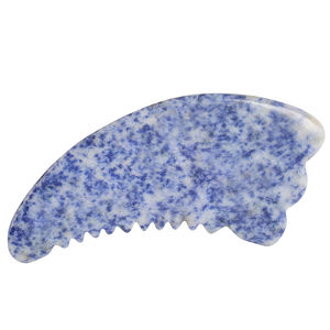 En gros bleu outil de massage jade gua sha grattage pour les soins de la peau - Product Image 3