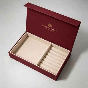 Boîte cadeau rigide magnétique personnalisée CRD pour montre avec insert en mousse, fermeture magnétique noire, emballage en papier - Product Image 3