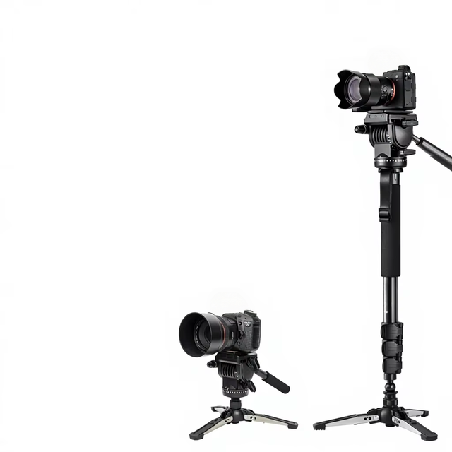 558 Professional Camera Mobile Phone Monopod Hydraulic Damping 4 Sections Panoramic Head for DSLR Wedding Video