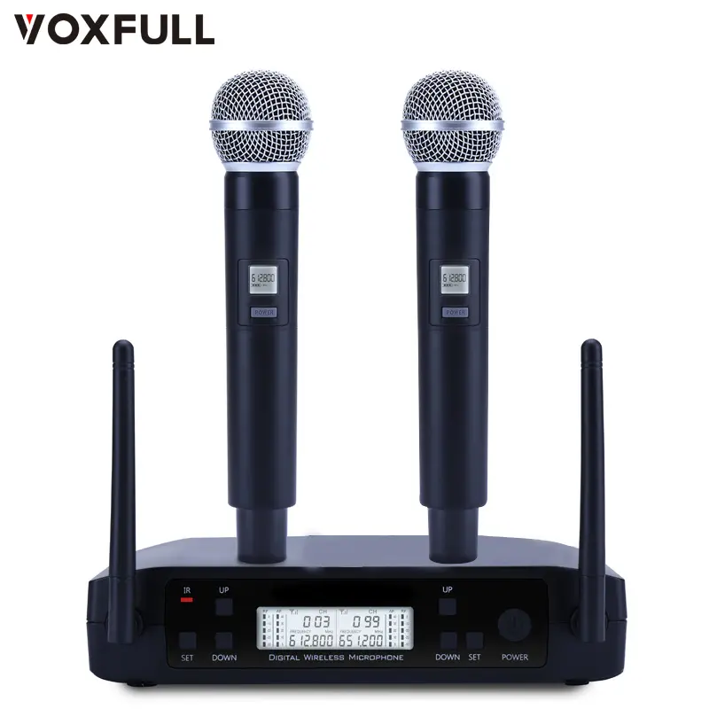 Voxfull-micrófono inalámbrico GLXD4 UHF, sistema de micrófono PARA Karaoke, DJ, Beta Dual, portátil