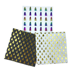 Tovaglioli Bianchi con Stampa Dorata Personalizzati con Logo per Feste Natalizie, Tovaglioli di Carta Stampati - Product Image 1