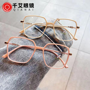 Montures de lunettes anti-lumière bleue pour femmes Qianai, monture rectangulaire complète, verres en acrylique, design irrégulier T5 20101, origine Taizhou - Product Image 5