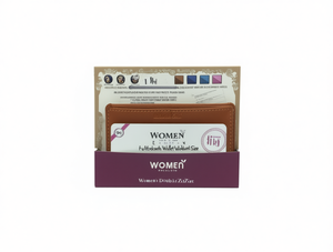 <b>Women</b> Double Zip <b>Wallet</b> Medium Size Genuine Leather <b>Card</b> Holder - Product Image 1