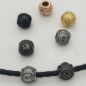 Perles d'espacement rondes en acier inoxydable Taurus de Yunnique pour la fabrication de bracelets, composants de bijoux - Product Image 2