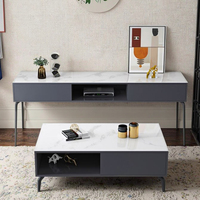 AILICHEN Table basse extensible moderne et meuble TV, nouveau mobilier au design épuré pour la maison, le bureau ou la chambre