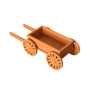 Chariot miniature de simulation pour maison de poupée, transporteur de briques en bois, véhicule de transport de travailleurs, modèle de scène de ferme miniature - Product Image 5