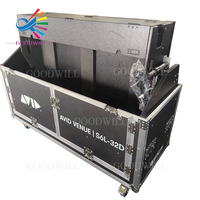 Flight cases hydrauliques personnalisés professionnels et durables AD-VENUE-S6L-32D avec espace 2U sous le plateau, support OEM