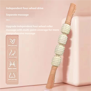 Palo de masaje Bola de rodillo Cuerpo Celulitis Músculo Pierna Abrazadera Herramienta Rodillo de terapia de masaje de pies - Product Image 6