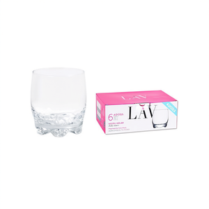 Verres transparents 6U VASOS 290CC en verre premium, design minimaliste pour les fêtes - Product Image 2