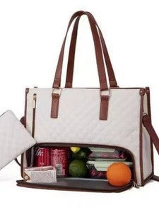 Bolsas de Almuerzo Aisladas 2 en 1, Bolsa de Transporte <span class=keywords><strong>para</strong></span> Portátil de 15.6 Pulgadas <span class=keywords><strong>para</strong></span> Hombre, Acolchada, <span class=keywords><strong>para</strong></span> Oficina, Bolsa Térmica Grande <span class=keywords><strong>para</strong></span> Comida <span class=keywords><strong>para</strong></span> Mujer - Product Image 4