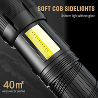 Linterna LED Súper Brillante de 1500 Lúmenes de Fábrica con Carcasa de Aleación de Aluminio, Recargable Tipo-C, Resistente al Agua para Uso Diario