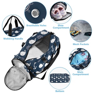 Sac de sport de voyage imperméable en polyester pour enfants, motif dessin animé mignon, sac de week-end pour garçons et filles - Product Image 4