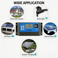 Inversor de 600W y Controlador de 30A con Paneles Solares de 20W, Estación de Energía Portátil para Acampar al Aire Libre, Kit de Generador Solar