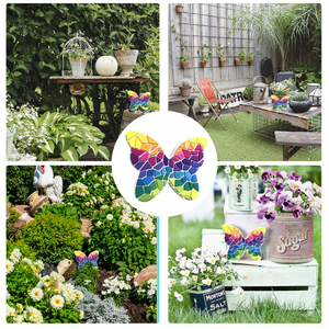 Kit di Pittura per Bambini con Mosaico Bianco a Fette, Prodotti Decorativi in Cemento a Forma di <span class=keywords><strong>Farfalla</strong></span> per Giardino, Giocattoli e Pietre da Camminamento - Product Image 6