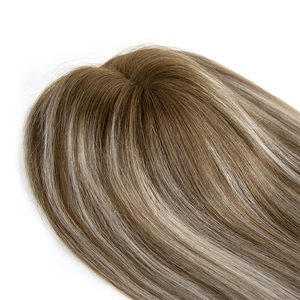 Topper capillaire européen doux et fin 6x7 avec base mono-filament, brillance naturelle, à clipser pour femmes souffrant de perte de cheveux - Product Image 1