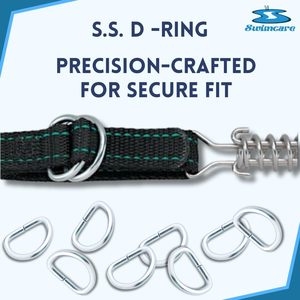 Swimcare Stainless Steel D Ring 0.2 Inch Rod 1.7 Inch End to End for <b>Pool</b> Cover Straps - Product Image 3
