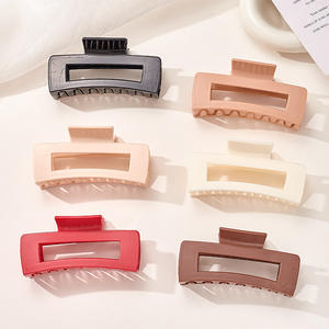 Заколка-краб для волос из мягкого силикона, матовая, 10,3 см, квадратная, с возможностью нанесения логотипа, гибкая, для девочек - Product Image 1