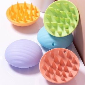 Custom Cleansing Exfoliating Wash Scrubber Silicone Bath Body <b>Brush</b> cepillos para cabello cepillo masajeador de cuero cabelludo - Product Image 1