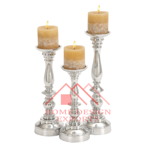 High Quality Metal <b>Candle</b> Holder for <b>Sale</b> Decorative Aluminium <b>Candle</b> Pillar Holder for Home Hotels & Restaurants Decoration - Product Image 5
