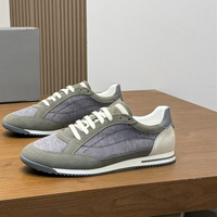 Chaussures de marche décontractées pour hommes, respirantes, en maille tricotée, à lacets, légères, à semelle souple, style italien, luxe original