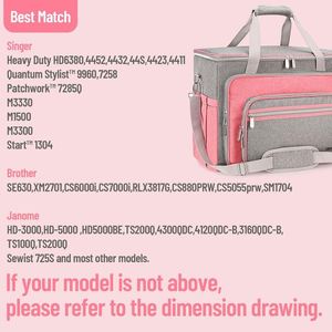 Muestra gratuita: Bolsa de almacenamiento de costura de gran capacidad y doble capa para máquinas de coser portátiles, de fabricante chino. - Product Image 2